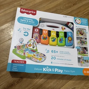 Fisher-Price Deluxe Kick & Play Piano Gimnasio Alfombra de Juego - Imagen 1 de 3
