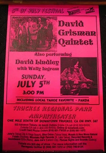 Orig DAVID GRISSMAN QUINTETT Promo Poster David Lindely Wally Ingram VINTAGE - Bild 1 von 1