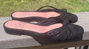 Vero Cuoio JF London Flats Sandalen Pantoletten Leder Neu Schwarz NEU - Bild 1 von 8