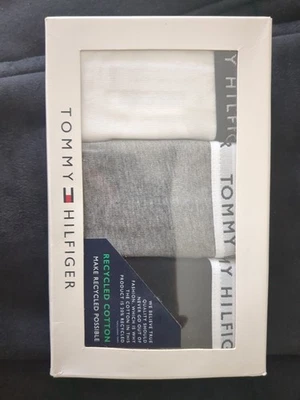 Tommy Hilfiger XXXL Thong 3x Slip Tanga String Neu Weiß Grau Schwarz 3XL  - Bild 1 von 3