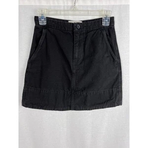 Everlane Skirt Womens 0 Canvas Stamp Mini Black Modern Minimalist Basic Capsule - Picture 1 of 5