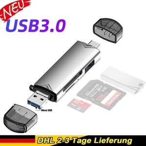 Kartenleser 6 in 1 SD Speicherkartenleser USB 3.0 Typ C Micro USB OTG TF SD - Bild 1 von 10