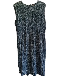 Vestido COS Azul Marino Blanco Estampado Elegante Cambio Sin Mangas Carreras MOTB UK 16 - Imagen 1 de 6