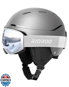 RIOROO Ski Helmet and Goggles Set, Snowboard Helmet Goggles for M - Picture 1 of 5