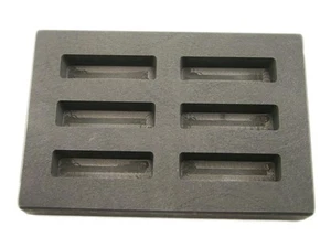 High Density Graphit KitKat Form 1oz Goldbarren 1/2 Silber 6 Hohlräume Schrott (B117) - Bild 1 von 3