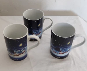 Kaffeebecher Lindt Winter Weihnachtsdekor. 3 Tassen. Lindt Becher. Porzellan. - Bild 1 von 4