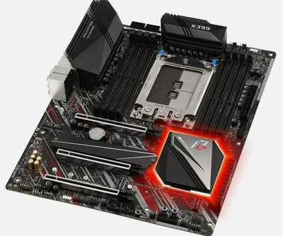 ASRock X399 PHANTOM GAMING 6 Motherboard AMD X399 Socket TR4 M.2 8×DDR4 ATX PS/2 - Imagen 1 de 3