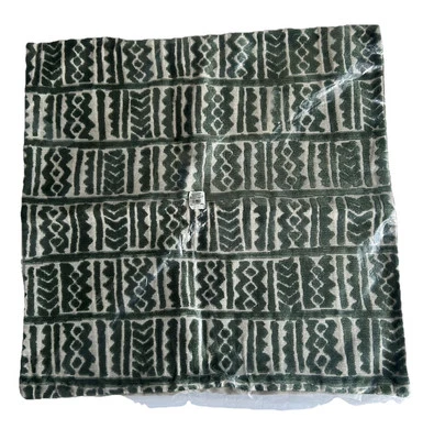 Williams Sonoma Aswan Velvet Jacquard Pillow Cover Green 22” NWT Set Of (2) - Image 1 of 4