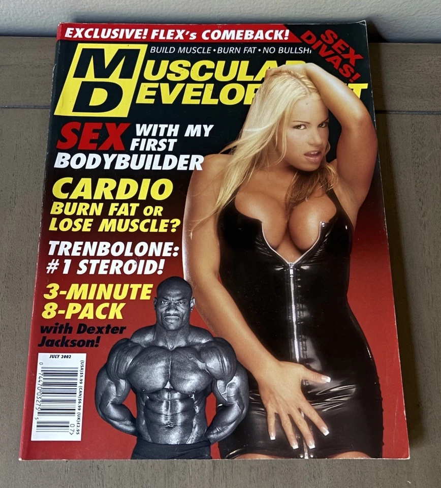 Bobbi Billard/Dexter Jackson W/ Poster - Muscular Development Magazine July 2002 - Image 1 of 4