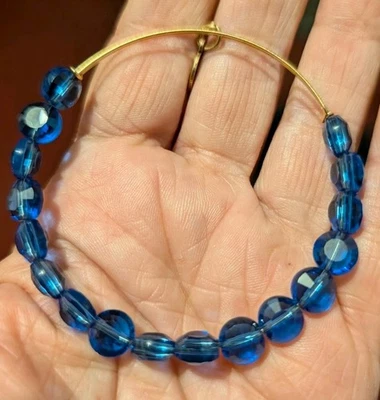 Pulsera Alex & Ani Luxe Cuentas Vidrio Azul Foto 1 de 2