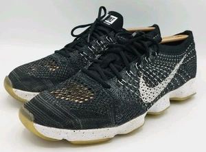 Nike Flyknit Zoom Agility Negro Blanco 698616-001 Entrenadores Talla UK 6 - Imagen 1 de 12