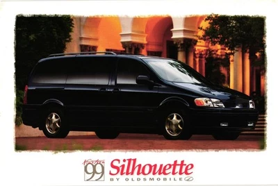 1999 Oldsmobile Silhouette Minivan Black Postcard Advertisement Auto Memorabilia - Image 1 of 2