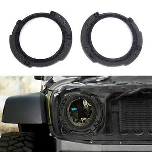 2pz Supporto Anello Montaggio Cornice Faro LED Adatto Jeep Wrangler JK 2007 - 2017 - Foto 1 di 6