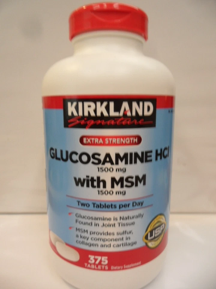 Glucosamina HCl con MSM 1.500 mg dos comprimidos al día 375 comprimidos Foto 1 de 3