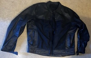 River Road Genuine Leather Jacket Biker Cafe Motorcycle Men 46 Lining Black - Picture 1 of 15