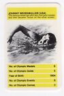 Olympic Athletics Card. Swimming - Johnny Weissmuller (USA)