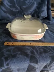 Corning Ware “Pacifica Peony” A-10-B   2.5 LITER BAKING DISH with LID - Picture 1 of 10