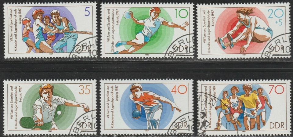DDR 1987 SC# 2622 - 2627 - 8th Sports Festival Championships - CTO Lot # 227 - Image 1 of 1