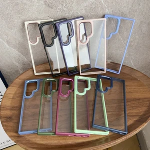 For Samsung Galaxy S24 S23 Ultra Shockproof Silicone Bumper Hard Back Clear Case - Imagen 1 de 24