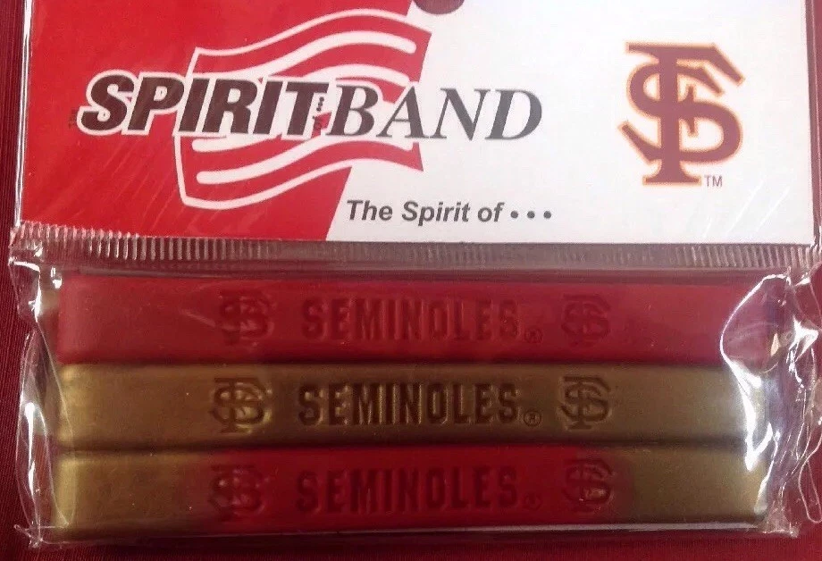 Florida State Seminoles NOLES Bailarinas Bandas Pulseras Pulsera Paquete de 3 ¡Nuevo! Foto 1 de 1