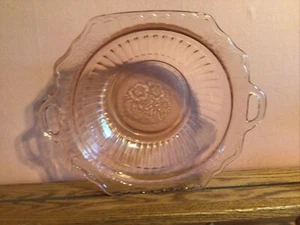 Vintage Pink Depression Glass Bowl 11.5 Mayfair Open Rose~ Anchor Hocking Nice - Picture 1 of 11