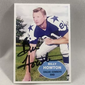 Billy Howton Dallas Cowboys Custom Retro Autographed Card - Picture 1 of 2