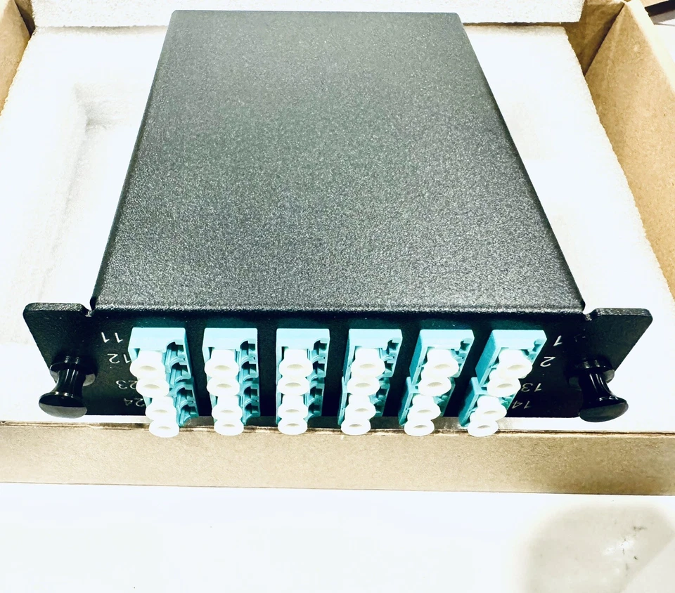 FHD LC Splice Cassette with Pigtails, 24 Fibers OM4 Multimode,12 x LC UPC Duplex - Image 1 of 4