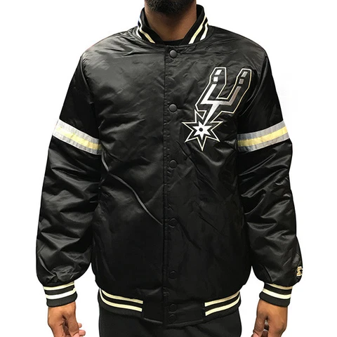 San Antonio Spurs Men's Starter "LEGACY" Vintage Satin Varsity Jacket Cover
