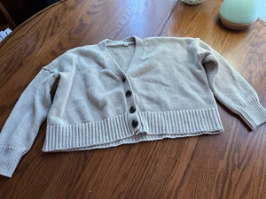 vtg gap kids girls cardigan crop sweater XL 12 oversized - Picture 1 of 3