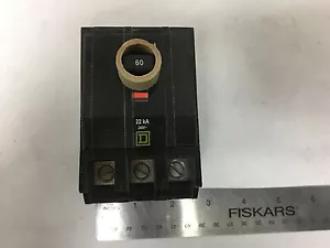 Square D QO360VH 3P High Interrupt Capacity Circuit Breaker 60A 240VAC - Picture 1 of 5