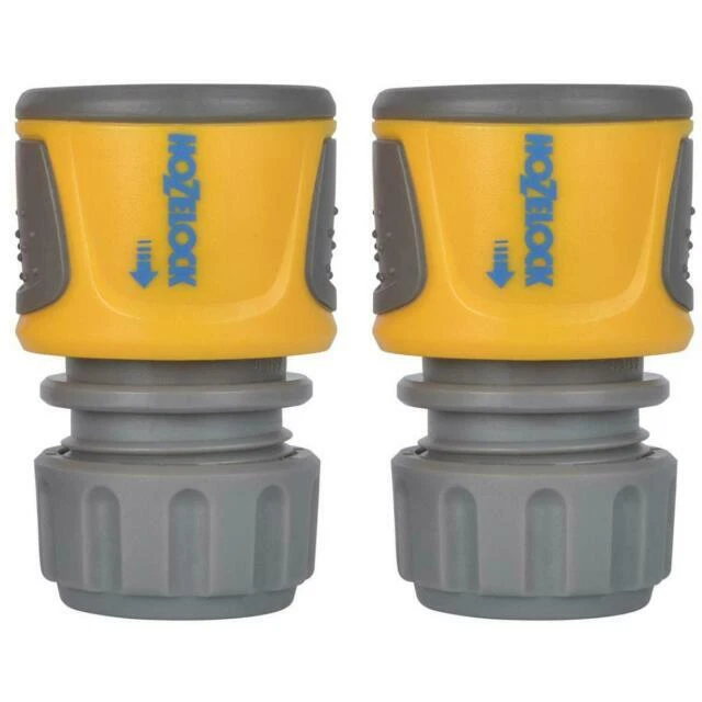 Hozelock Standard Soft Touch Hose End Connector - Twin Pack