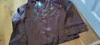 Pretty Little Thing Oversized Satin Top Pyjamas Size M Brown