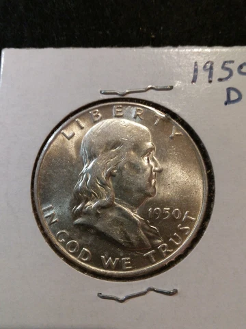 1950 D Franklin Half Dollar -  UNCIRCULATED FBL Details A-15 Cover