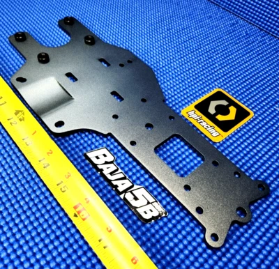 *NEW* REAR CHASSIS PLATE GUNMETAL HPI BAJA 5B 5T 102169 **GENUINE HPI PARTS** - Image 1 of 3