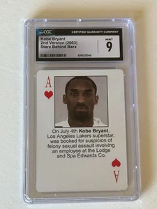 2003 Police Mug Shot KOBE BRYANT Sexual Assault Rape Adultery Cheater Card CGC 9 - Picture 1 of 6