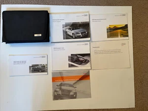 Audi 2010 S5 A5 Owner's manual OEM 1 set of 4 Booklet,Paper & Black Audi 1 Pouch - Picture 1 of 10