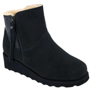 BEARPAW Botas Azul Stacey Gamuza Cuero con Piel de Oveja NeverWet™ ELIGE LA TALLA - Imagen 1 de 6