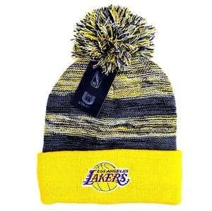 Los Angeles LA Lakers Beanie Hat Mens Womens Yellow NBA Basketball Fan Gear Gift - Picture 1 of 5