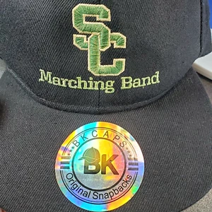 NEW USC Marching Band Cap Hat Snap Back Adjustable Black Embroidered Green / Yel - Picture 1 of 6
