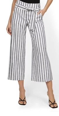 Pantalón corto NY & C The Madie talla 12 rayas blancas y negras nuevo con etiquetas Foto 1 de 4