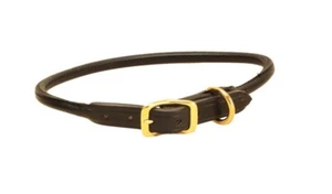 Tory Leder gerolltes Trense Leder Hundehalsband - Bild 1 von 2