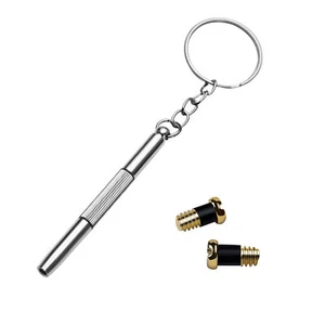 KEYTO Sunglasses Repair Keychain Screwdriver & Gold Screws for-RayBan RB3549-58 - Picture 1 of 5