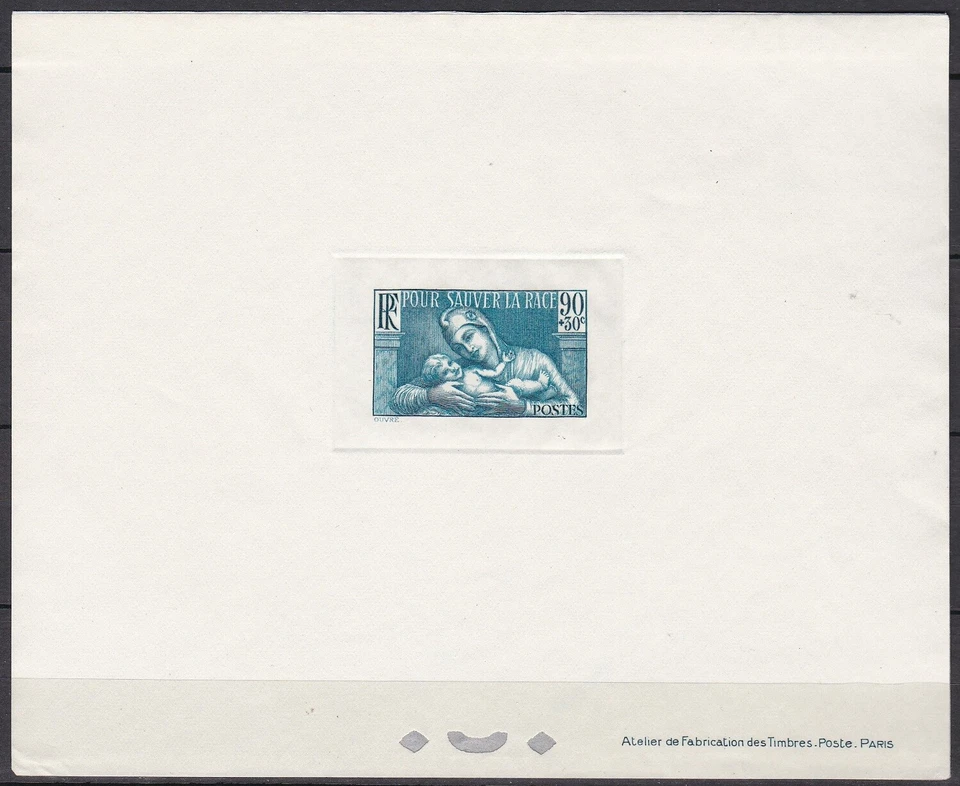 France ScB65 “France” and Infant, Public Health Work, Deluxe Proof - Image 1 of 1