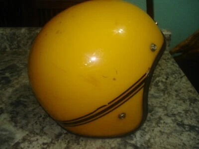 Винтажный Grant RG-9 желтый черный полоски шлем б/у размер средний - Изображение 1 из 4