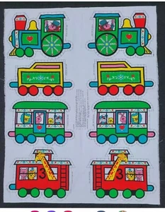 Vintage Animal Train Circus Fabric Pillow Panel Spring Mills Uncut - Picture 1 of 5