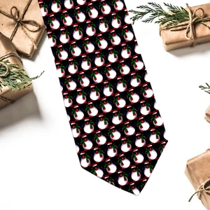 Corbata de Navidad de los pingüinos de Santa Adicción - Imagen 1 de 3