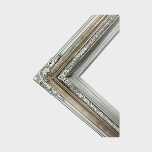 16 x 20 In stock ready to ship,Traditional compo ornate wood frame,brushed silve - Picture 1 of 10