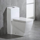 Woodbridg T-0020 Dual Flush Elongated One Piece Toilet, Square Design