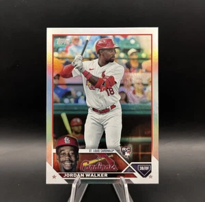 2023 Topps Series 2 Jordan Walker RC Rainbow Foil Parallel Cardinals #344 - Picture 1 of 2