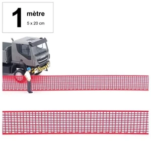Filet de balisage rouge 1 m, HO 1/87 chantier travaux diorama train camion H0 - Imagen 1 de 1